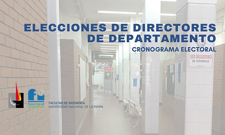 ELECCIONES DE DIRECTORES DE DEPARTAMENTO: CRONOGRAMA ELECTORAL