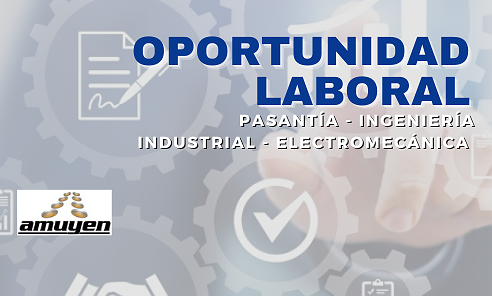 OPORTUNIDAD LABORAL - PASANTÍA INGENIERÍA INDUSTRIAL O ELECTROMECÁNICA