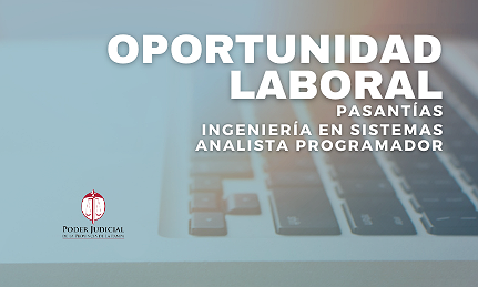 OPORTUNIDAD LABORAL – PASANTÍAS