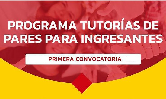 PROGRAMA TUTORÍA DE PARES: 1º CONVOCATORIA ABIERTA HASTA EL 30 DE NOVIEMBRE