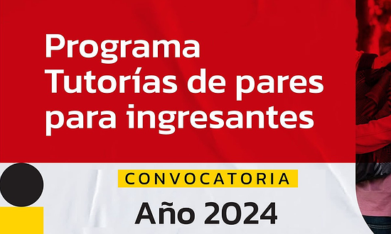 PROGRAMA TUTORÍA DE PARES: 2º CONVOCATORIA ABIERTA