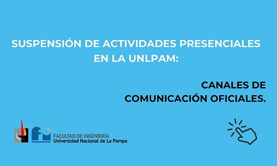 SUSPENSIÓN DE ACTIVIDADES PRESENCIALES EN LA UNLPam: