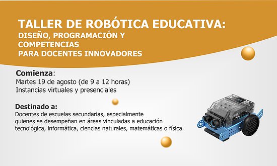 TALLER DE ROBÓTICA EDUCATIVA PARA DOCENTES