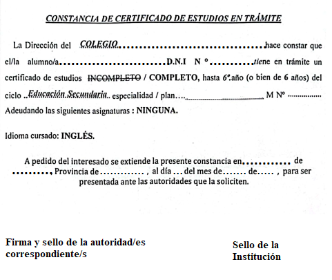 Ejemplo constancia título en trámite